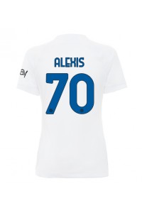 Inter Milan Alexis Sanchez #70 Jalkapallovaatteet Naisten Vieraspaita 2023-24 Lyhythihainen
